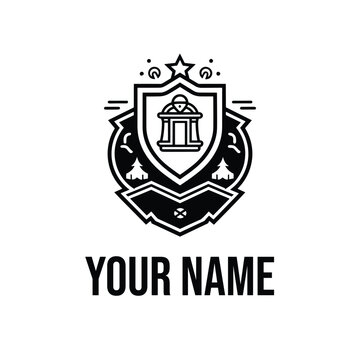 A university vector logo design