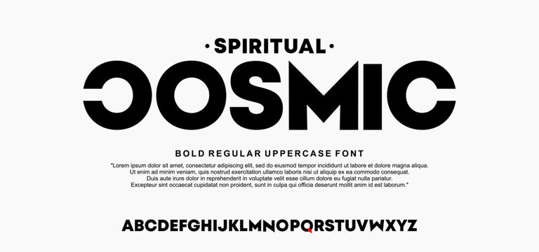 Modern Bold Heavy Font. Typography urban style alphabet fonts for fashion, sport, technology, digital, movie, logo design, vector illustration