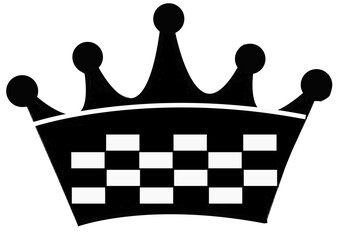 black and white crown