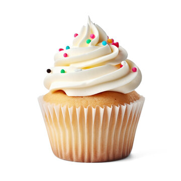 Cupcake isolated on transparent or white background, png