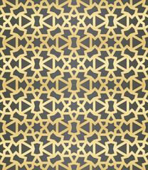 Fototapeta premium Islamic background with traditional style arabic. Seamless pattern for card, background, fabric or abstract design. Muslim ornament.