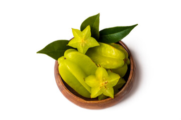 Organic carambola asian fruit, star fruit.