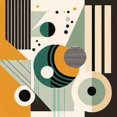 Ai generated illustration  abstract geometric patterns