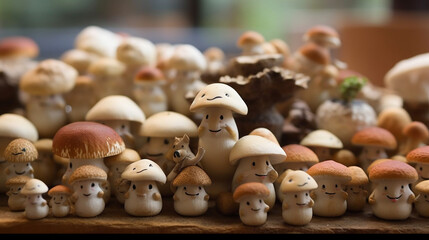 A collection of Shimeji mushroom Generative AI