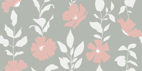 Seamless floral pattern in pastel colors.Background with flowers for design texil, covers, promotional materials and more.Vector illustration.