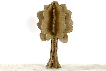 Deciduous tree, model made of cardboard