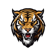 Mascot logo. Tiger logo vector illustration. Color tiger logo. Tiger team. esports team mascot