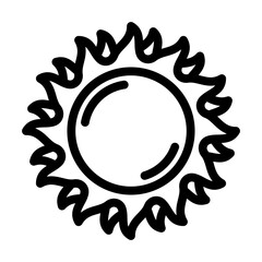 sun sunshine summer sunlight line icon vector. sun sunshine summer sunlight sign. isolated contour symbol black illustration