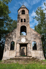 Fototapeta na wymiar Ruins of Smaizi church, Latvia.