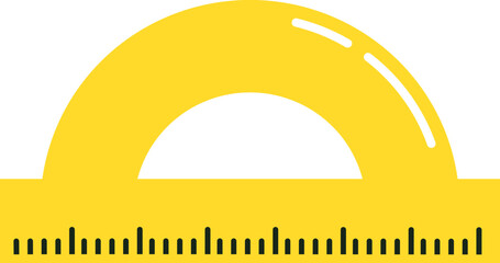 Yellow protractor icon