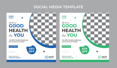 Healthcare Social Media Post Design Layout