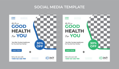 Healthcare Social Media Post Design Layout