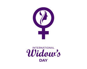 International Widows' Day on June 23. Widows Day Poster, banner, card. Holiday concept. template for background. vector illustration.
