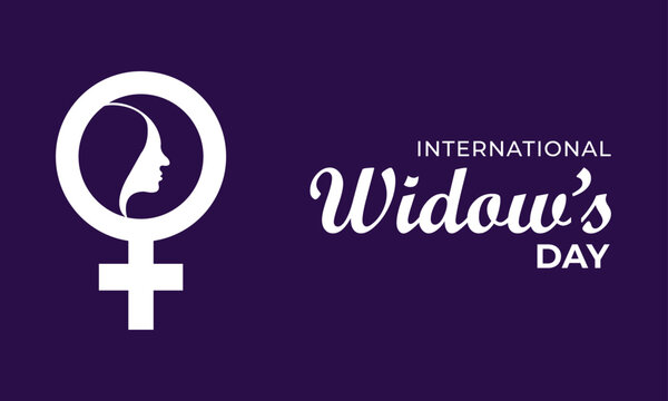 International Widows' Day on June 23. Widows Day Poster, banner, card. Holiday concept. template for background. vector illustration.
