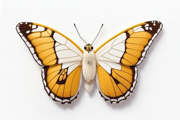 realistic butterfly isolated on white background ai generative