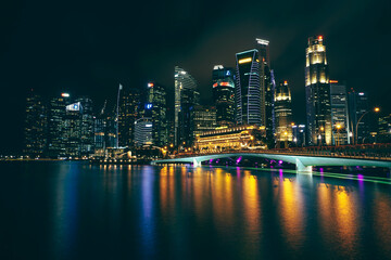 Obraz na płótnie Canvas Singapore at Night