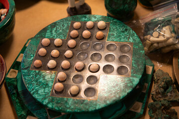 Marbel Solitaire traditional Africa and Asian board game