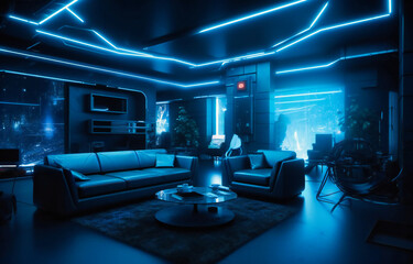 neon neon living room interior design