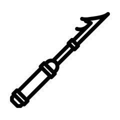 harpoon weapon military line icon vector. harpoon weapon military sign. isolated contour symbol black illustration