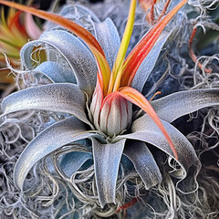 Tillandsia plant, flower, leaf, floral