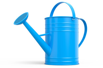 Watering can on white background. 3d render concept of gardening equipment tools