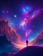 Lonely in the universe. AI generated