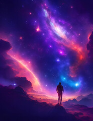 Lonely in the universe. AI generated