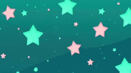 green inspired stars, background design, ai generated image