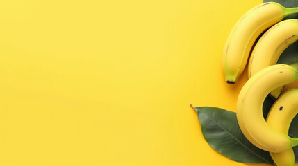 Fototapeta na wymiar Yellow Delight: Emphasizing UI/UX with a Banana Mockup on a Bright Background, Generative AI.
