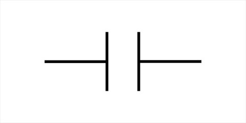 A capacitor symbol for electronic circuit | Capacitor symbols icon