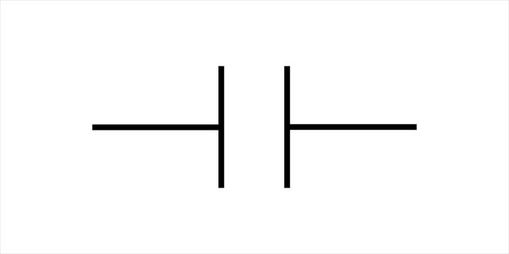 A capacitor symbol for electronic circuit | Capacitor symbols icon