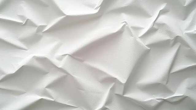 White Crumpled Paper Stop Motion Animation Looped Background