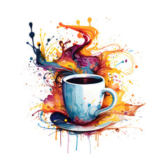 print for a coffee mug white background