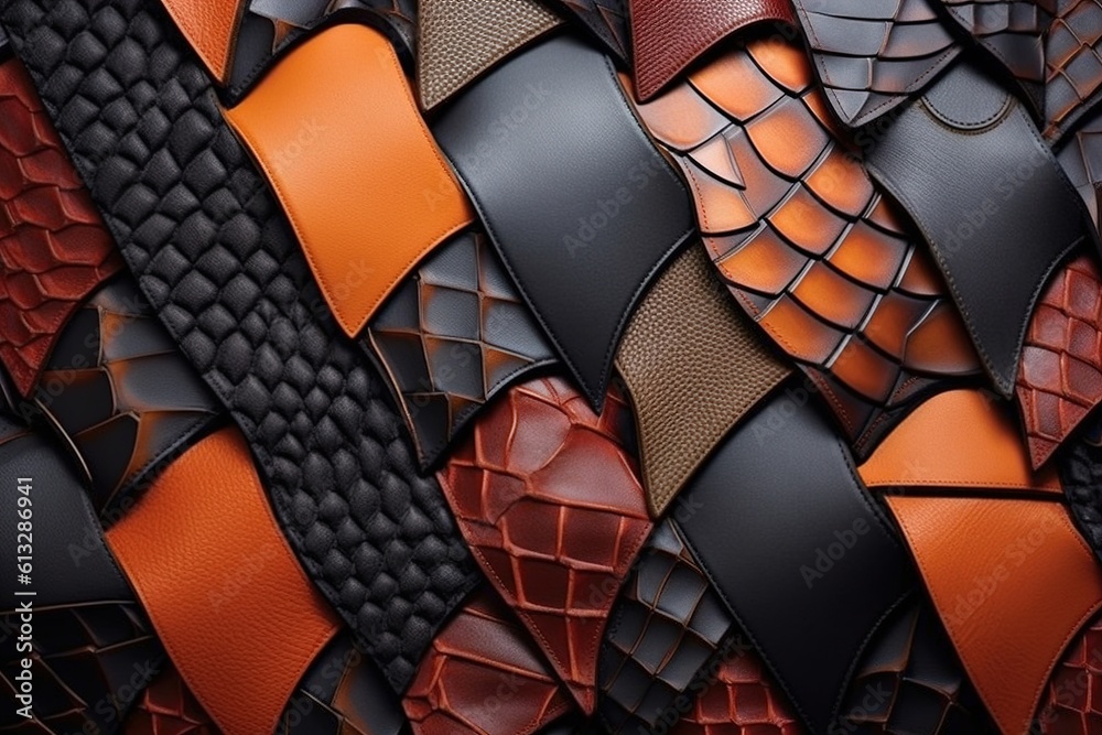Poster leather pattern. generated by ai.