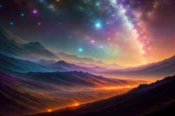 Fototapeta premium Generative concept art illustration. Generative ai.