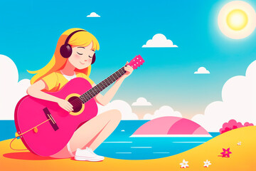 Generative concept art illustration. Generative ai.