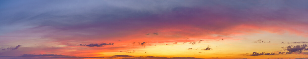 Natural background: dramatic sky at sunset