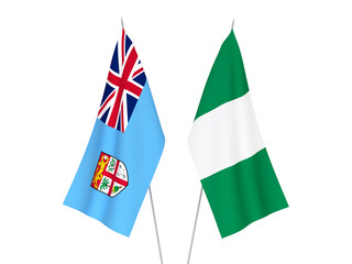 Nigeria and Republic of Fiji flags