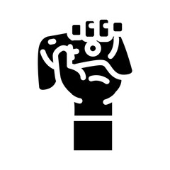 cyber sport team glyph icon vector. cyber sport team sign. isolated symbol illustration