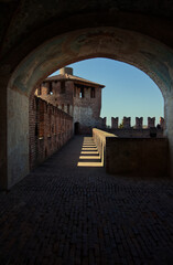 The medieval fortress of Soncino in the province of Cremona.