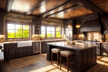 Generative concept art illustration. Generative ai.