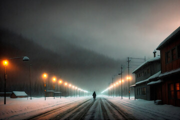 Generative concept art illustration. Generative ai.