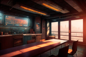 Generative concept art illustration. Generative ai.