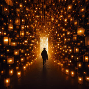 Infinite Hallway of Lanterns, AI