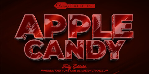 Red Apple Candy Editable Text Effect Template