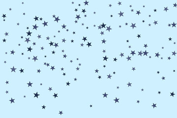 Star confetti. Abstract casual confetti background. Bright design pattern.