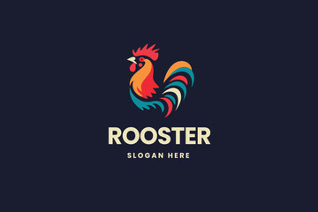 Fototapeta na wymiar rooster logo, animal vector, business brand
