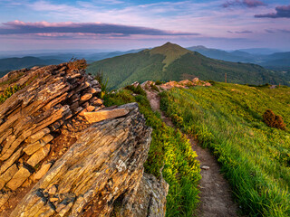 Bieszczady Połonina Caryńska i Tarnica z Połoniny Wetlińs…