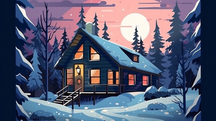 Cozy cabin in beautiful wilderness