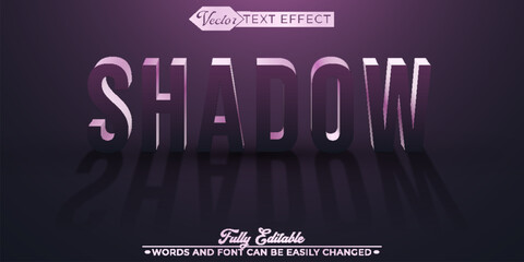 Modern Dark Purple Shadow Vector Editable Text Effect Template